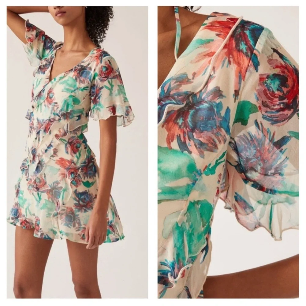 Anthropologie soft printed mini dress - Picture 2 of 8